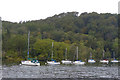 Yachts moored on Windermere near Sawry in LA22 0LP