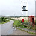 Postbox, telephone box and transformer, Clochan in AB56 5ER