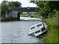 Sunken boat next to Scarisbrick Bridge No 27A in L40 8HR