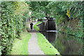 Cyclist by Debdale Lock in DY11 5XJ