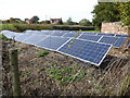 Solar panels in the garden in SY5 8AE