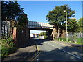 Railway bridge over Drury Lane, Chadderton, Oldham in OL9 8HD
