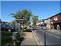 Bus stop and shelter on Whitworth Road, Rochdale in OL12 0SA