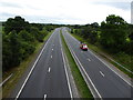 Looking south down the A483 in LL14 6HF