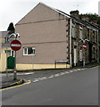 No Entry signs, Banwell Street, Morriston, Swansea in SA6 7DU