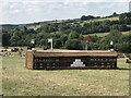 Cross-country fence at Gatcombe Horse Trials in GL8 8NW