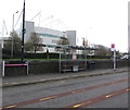Stadium bus stop & shelter and Liberty Stadium, Swansea in SA1 7EX