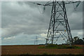 South Gloucestershire : Field & Pylon in GL12 8PT
