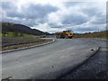 Roundabout construction at the Kerry Road junction in SY16 3AH