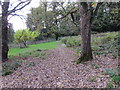 Pathway through a Community Orchard in Grange-Over-Sands in LA11 6EX