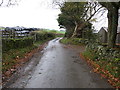 Minor road at Toppin Rays Farm in Egton with Newland