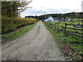 Farm track to Aulmore Lodge in AB56 5UP