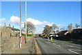 Bus stop on New Hey Road (A640) in HX4 9JZ