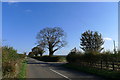 Empingham Lane passing the entrance to Tickencote Lodge Farm in Tickencote