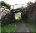 North side of an underpass, Pant-yr-awel in CF32 7LD
