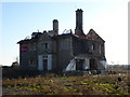 The burnt-out South Marston Hotel in SN3 4RX