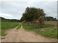 Farm track leading to River Nar, west of Castle Acre in PE32 1UG