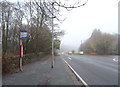 Bus stop on Harrogate Road (A658) in LS19 7ZA