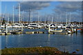 Pontoons in the River Hamble at Universal Marina in SO31 7ZN
