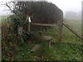 Footpath stile on path around Beech Farm in TN33 0HE