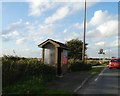 Bus shelter by A607 at the north edge of Waddington in Waddington