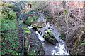 Small waterfalls on the Bavelaw Burn at Malleny Mills in EH14 7HE