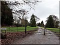 Gated entrance to Bishops Barn Farm, Stoneywell in WS15 4NN