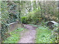 Footpath bridge over the stream at Winslade Park in EX5 1AF
