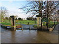South west entrance to Mersey Park, Tranmere in CH42 9QB