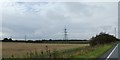Power lines over Saxilby Moor in LN1 4AW