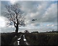 Helicopter crosses Kennard Moor in BA6 8FH