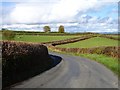 The rolling Welsh road in SY21 0DB