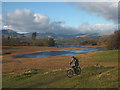 Cyclist at Wise Een Tarn in Claife