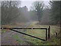 Forest road 154 barrier in Bedingfeld Ward