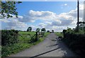 Entrance to driveway to Stretton Fields Farm in Stretton Baskerville