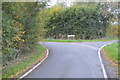 Road junction, Tuesnoad Lane in TN26 3EG