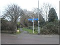 Foot and cycle path beside the stream, Valley Road, Loughborough in LE11 2RD