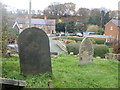 Old gravestones at Caersalem burial ground in LL11 6ES