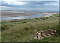 Seat overlooking Budle Water and Budle Bay in NE69 7AQ