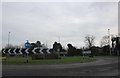 Roundabout on Thrapston Road, Brampton in PE28 4RA
