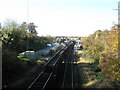 Looking westwards from railway bridge in RG28 7HB