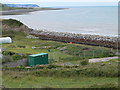 Sea defences north of Aberarth in SA46 0LW