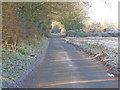 Frosty morning on Rectory Road in Weston Green