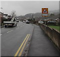 Warning sign - Playground, Oakfield Drive, Crickhowell in NP8 1BS