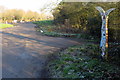 Millennium milepost on Weasel Lane in MK3 5NH
