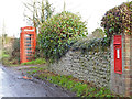 Victorian postbox and telephone kiosk in NR28 9SU
