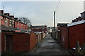 Back Alley behind Audley Range looking East in BB1 2GH