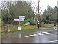 Road junction and finger post in Denton (South Kesteven)