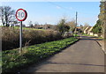 Start of the 30 zone at the SE edge of Haresfield in GL10 3DX