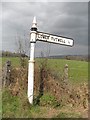 Direction Sign - Signpost south west of Tutwell in PL17 8LX